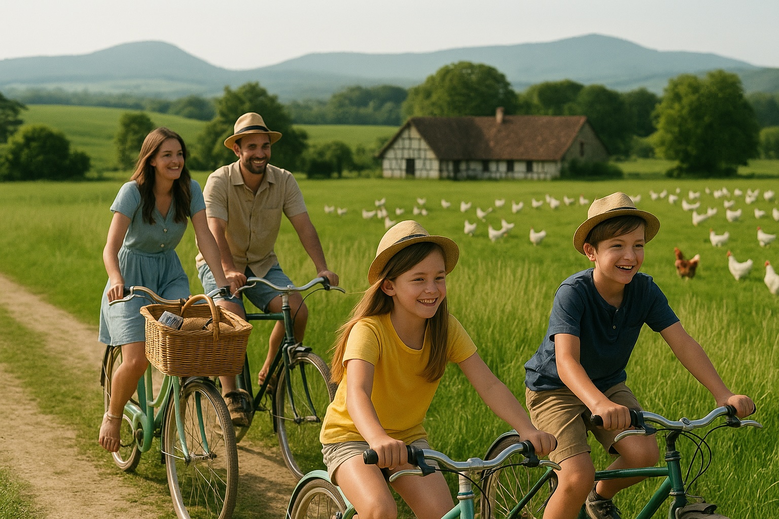 Balade à vélo en Bresse
